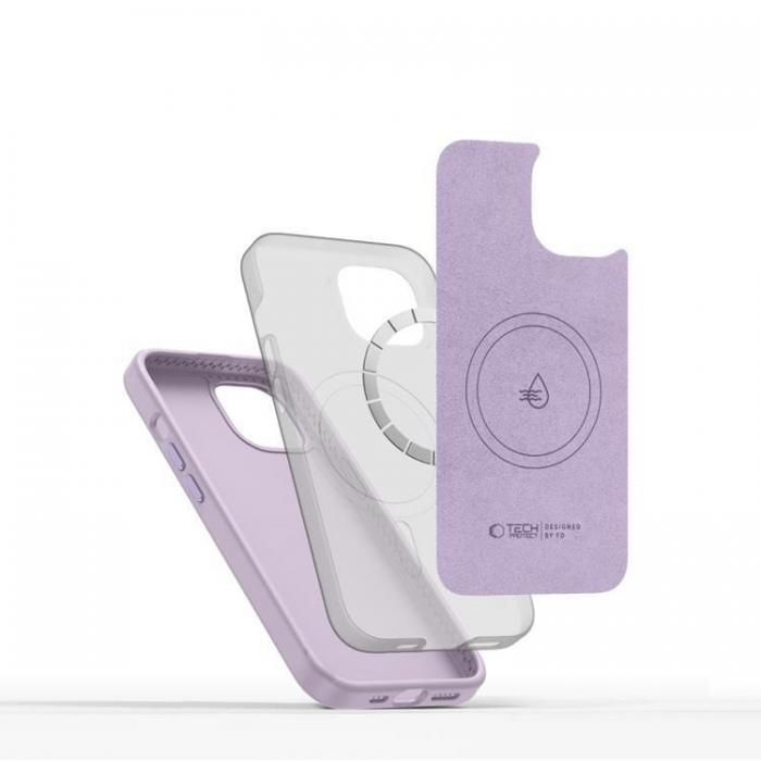 Tech-Protect - Tech-Protect iPhone 14 Mobilskal Magsafe Silikon Pure - Mauve