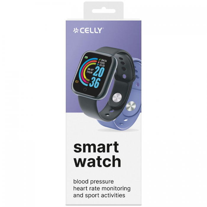 Celly - Celly Smartwatch Med Armband Trainerbeat - Svart/Lila