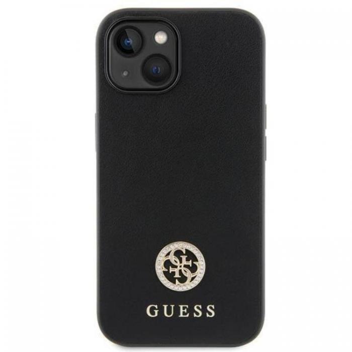 Guess - Guess iPhone 15 Mobilskal Strass Metal Logo - Svart