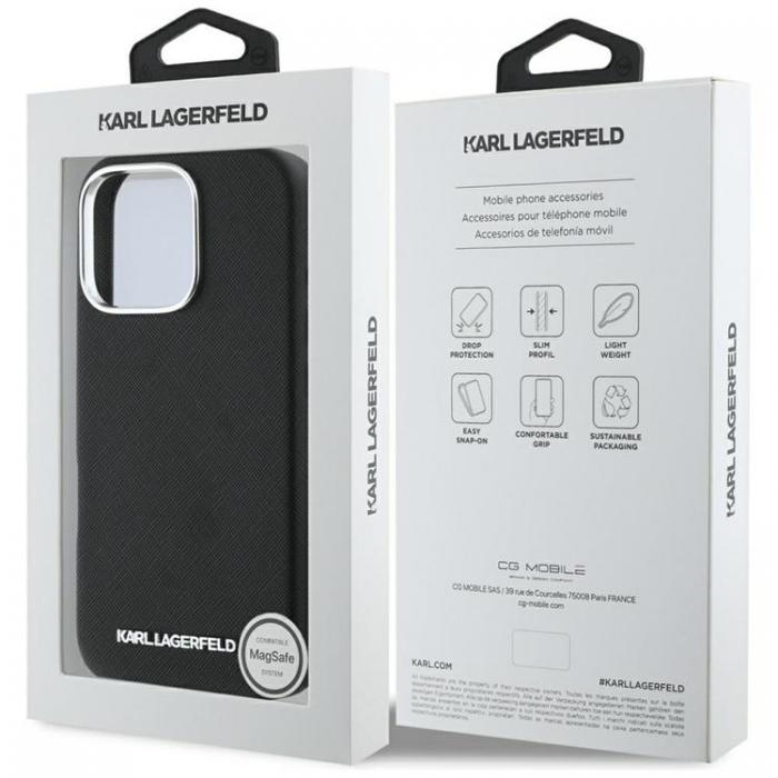 KARL LAGERFELD - Karl Lagerfeld iPhone 16 Pro Max Mobilskal MagSafe Saffiano Full Wrapped