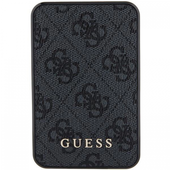 Guess - Guess Powerbank 5000mAh 15W Lder Metal Logo - Svart