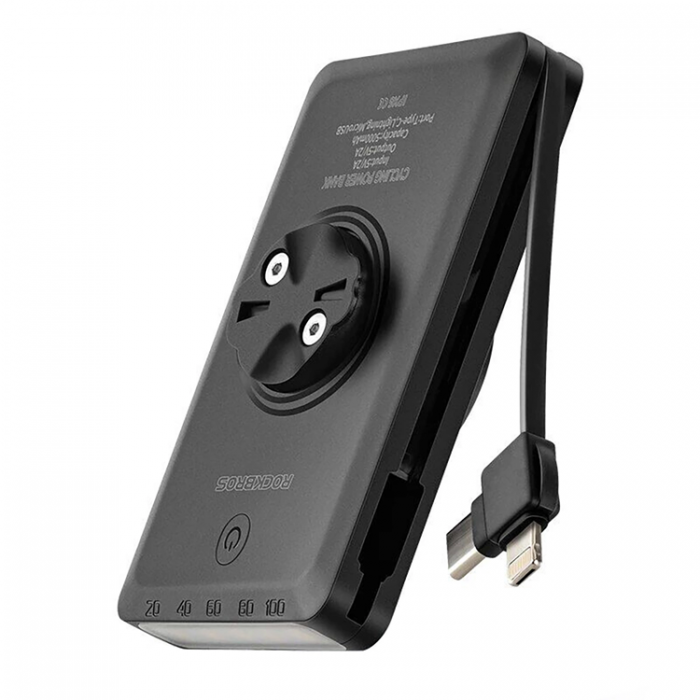 Rockbros - Rockbros Frmre Cykelljus med Powebank 5000mAh 150lm - Svart