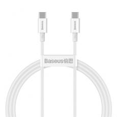 BASEUS - Baseus USB-C Till USB-C Kabel 100W 1m Superior PD - Vit