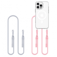 Tech-Protect - Tech-Protect iPhone 16 Pro Max Mobilhalsband Skal Magsafe Flexair - Grå/Rosa