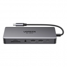 Ugreen - Ugreen 13in1 HUB USB-C Med HDMI, Display Port, RJ45, Aux, USB-C - Grå