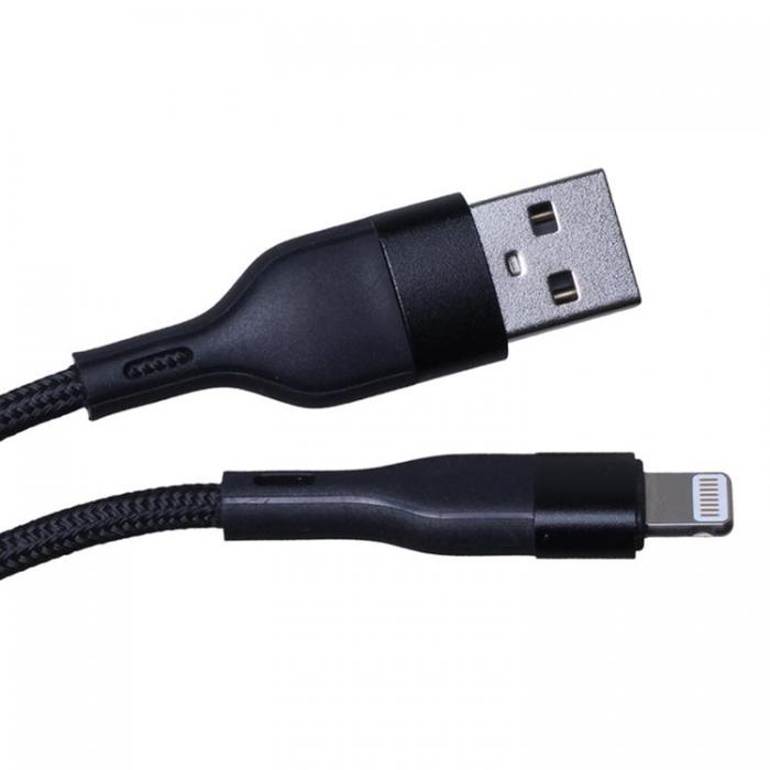 Maxlife - Maxlife USB Till Lightning 1m Kabel 2.4A MXUC-07 - Svart