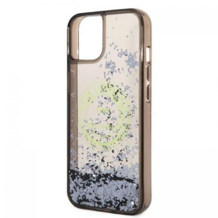 KARL LAGERFELD - Karl Lagerfeld iPhone 14 Plus Skal Liquid Glitter RSG - Svart