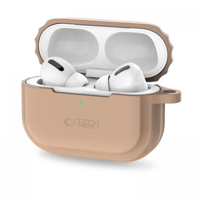 Tech-Protect - Tech-Protect Airpods Pro 1/2 Skal Silikon Rope - Cafe Latte