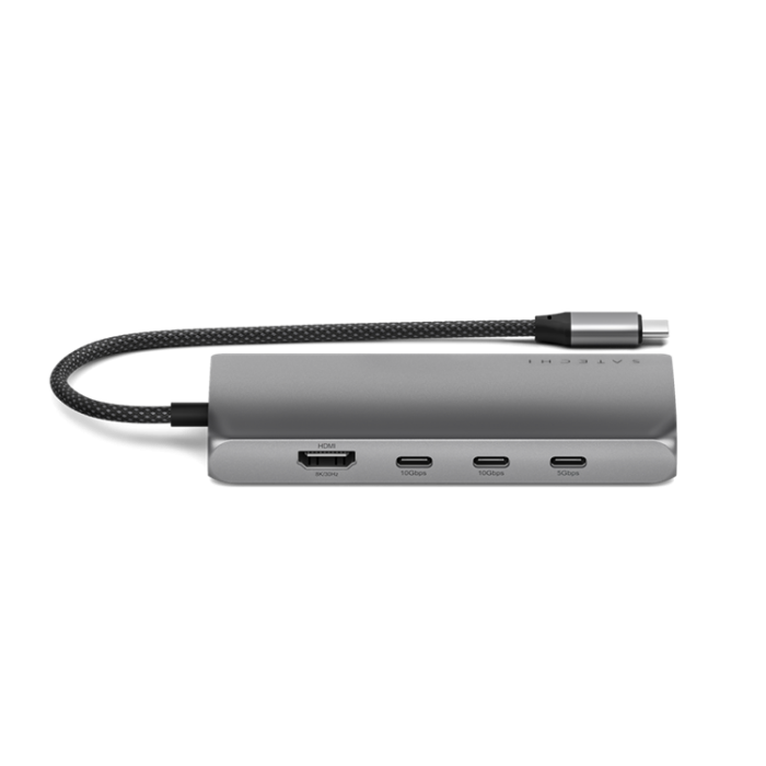 Satechi - Satechi USB-C Multiport HUB 8K med Ethernet V3 - Rymdgr