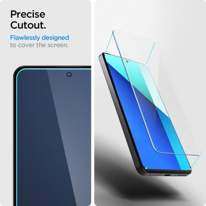 Spigen - [2-Pack] Spigen Xiaomi Redmi Note 13 4G Hrdat Glas Skrmskydd TR Slim