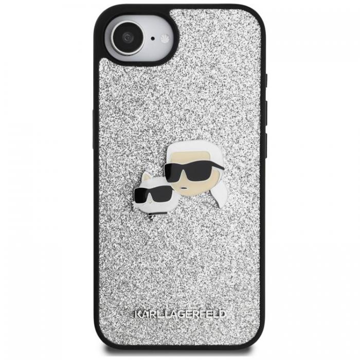 KARL LAGERFELD - Karl Lagerfeld iPhone 16e Mobilskal Fixed Glitter Ikonik Metal