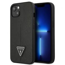 Guess - GUESS iPhone 14 Plus Skal Saffiano Triangle Logo - Svart