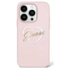 Guess - Guess iPhone 16 Pro Max Mobilskal IML Heart - Rosa