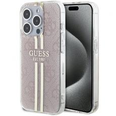 Guess - Guess iPhone 14 Pro Max Skal Rosa Guldstripad