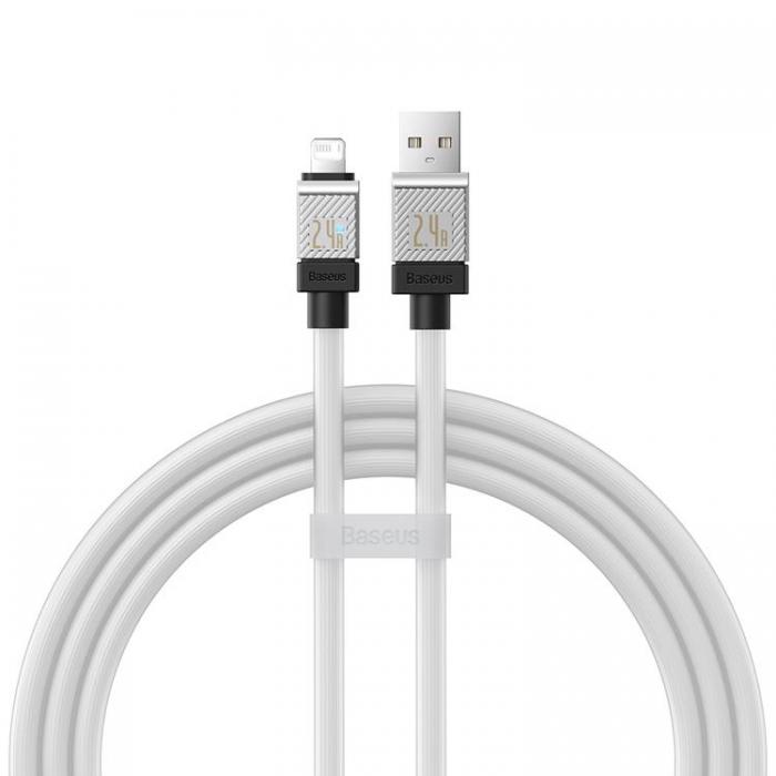 BASEUS - Baseus USB Till Lightning 1m Kabel 2.4A CoolPlay - Vit