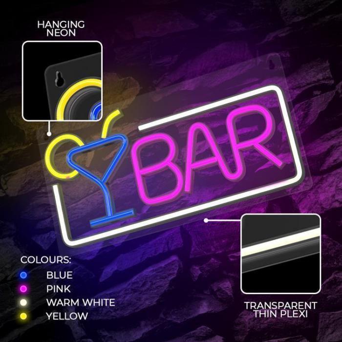 Forever Light - Forever Light LED Neon PLEXI BAR FPNE01X - Flerfrgad