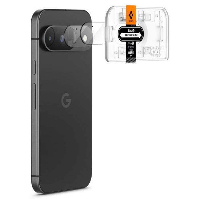 Spigen - [2-Pack] Spigen Google Pixel 9 Kameralinsskydd Hrdat Glas Optik.Tr