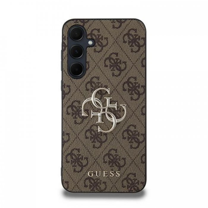 Guess - Guess Galaxy A35 5G Mobilskal Big Metall Logo - Brun