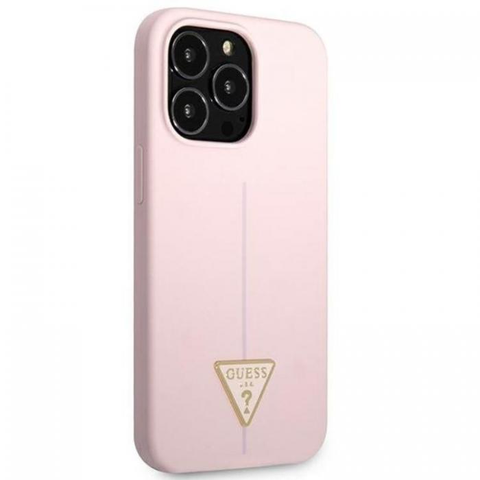 Guess - Guess iPhone 13 Pro Max Skal Silicone Triangle - Lila