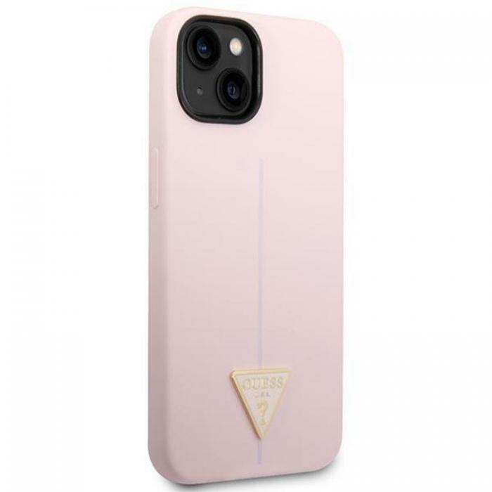 Guess - GUESS iPhone 14 Plus Skal Silicone Triangle - Lila