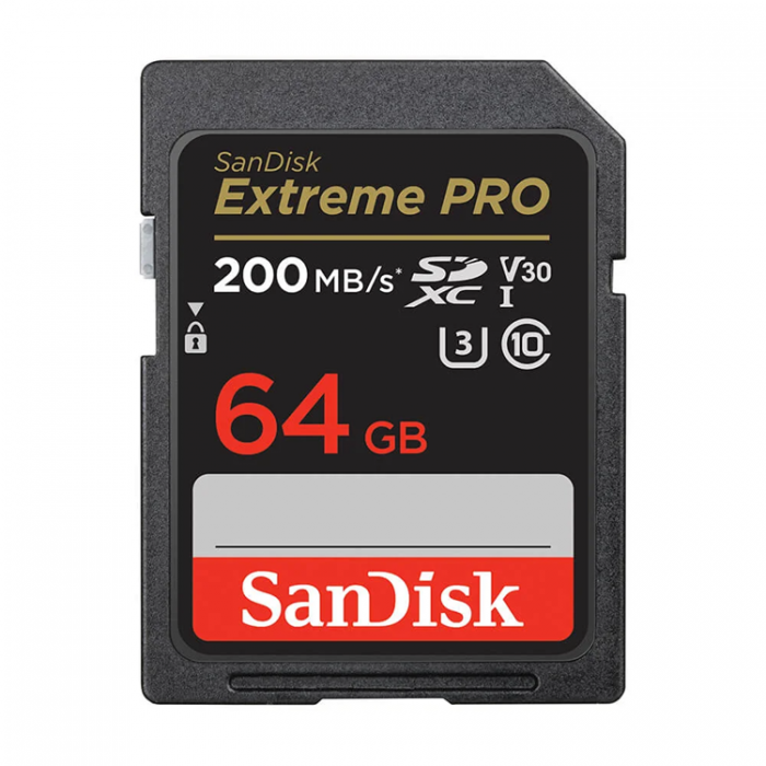 Sandisk - SANDISK SDXC Extreme Pro 64GB 200MB/s UHS-I C10 V30 U3