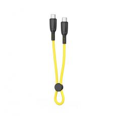 XO - XO USB-C Till USB-C Kabel 60W 0.25m NB-Q248B - Gul