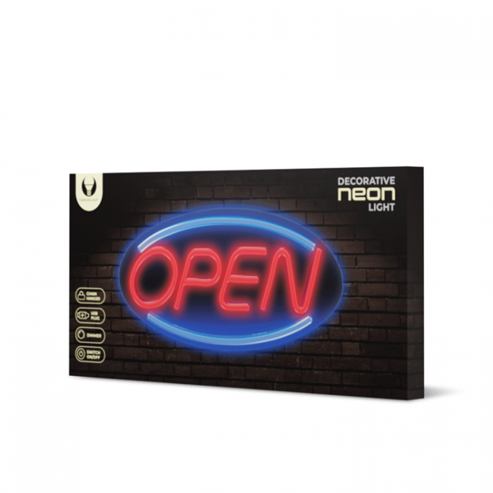 Forever Light - Forever Light LED Neon PLEXI OPEN FPNE04X - Bl/Rd