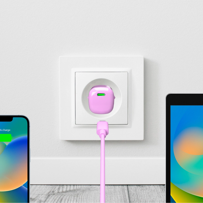 Puro - Puro Snabbladdare 20W GaN USB-C - Rosa