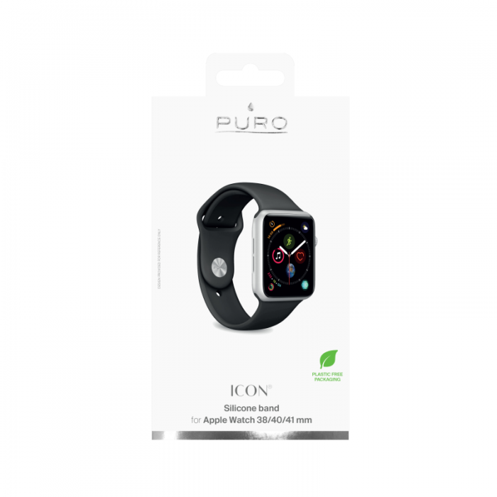 Puro - Puro Apple Watch 42/44/45/49 mm Armband Silikon - Svart