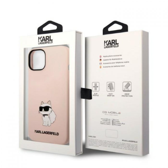 KARL LAGERFELD - Karl Lagerfeld iPhone 14 Mobilskal Silicone Choupette - Rosa