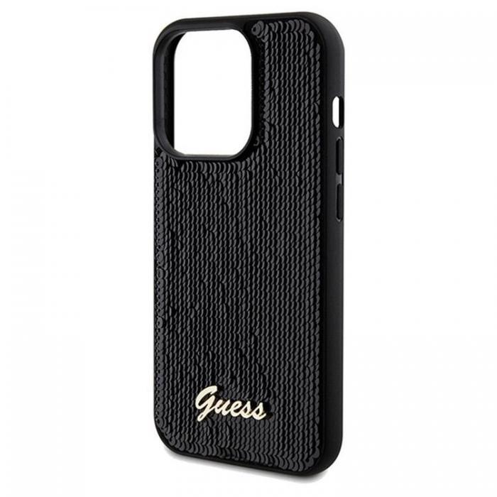 Guess - Guess iPhone 14 Pro Mobilskal Disco Script Metal - Svart