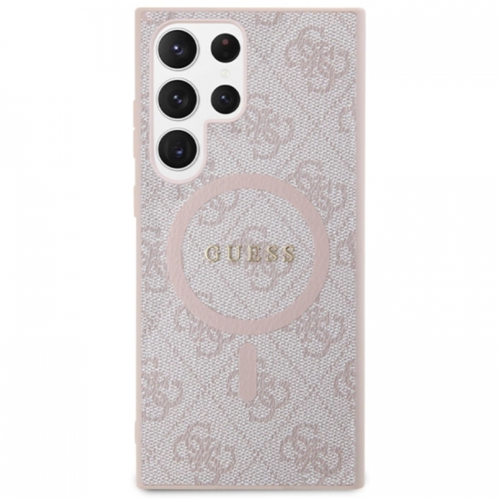 Guess - Guess Galaxy S24 Ultra Mobilskal Magsafe Collection - Rosa