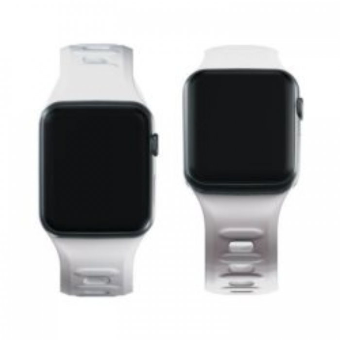 3MK - 3mk Apple Watch (42/44/45/49mm) Armband Silikon - Vit