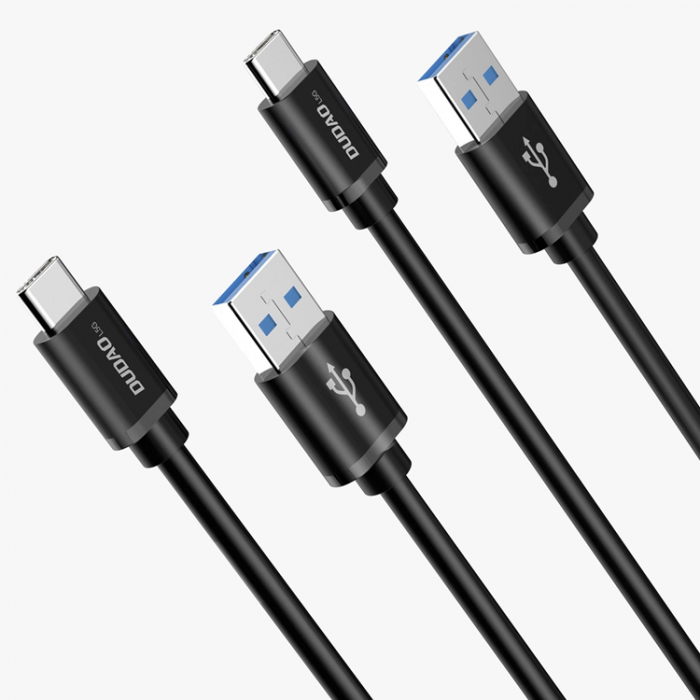 Dudao - Dudao USB-C till USB-A kabel 1m Super Fast Charge - Svart