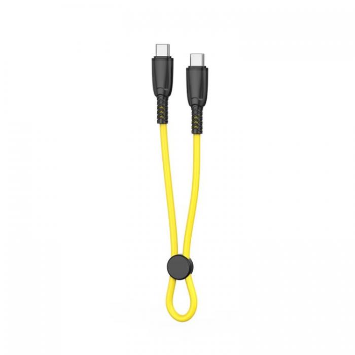 XO - XO USB-C Till USB-C Kabel 60W 0.25m NB-Q248B - Gul