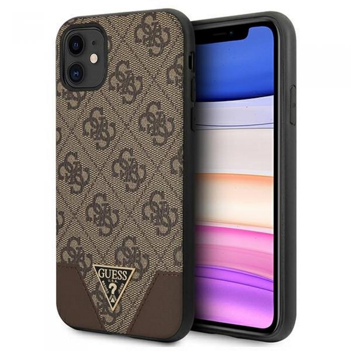 Guess - Guess iPhone 11 Hrt Fodral Triangle Brun