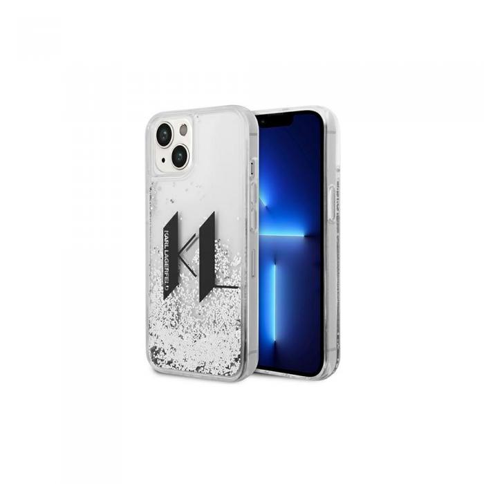 KARL LAGERFELD - Karl Lagerfeld Glitterfodral fr iPhone 14 Plus Silver med Logga