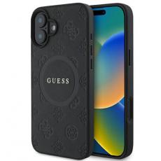 Guess - Guess iPhone 16 Mobilskal Magsafe Saffiano Peony Classic Logo - Svart