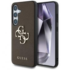 Guess - Guess Galaxy S25 Plus Mobilskal Grained Big 4G Logo Small Classic - Brun