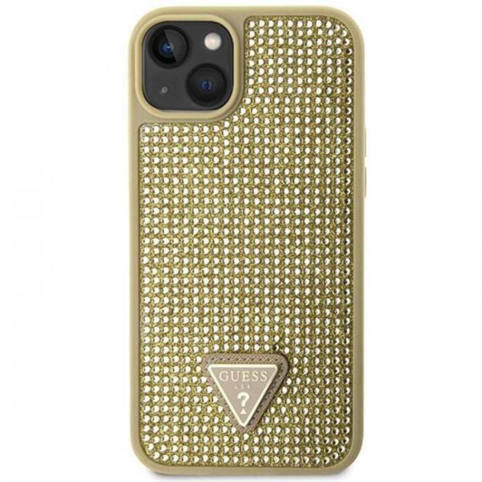 Guess - Guess iPhone 14 Mobilskal Rhinestone Triangle - Guld