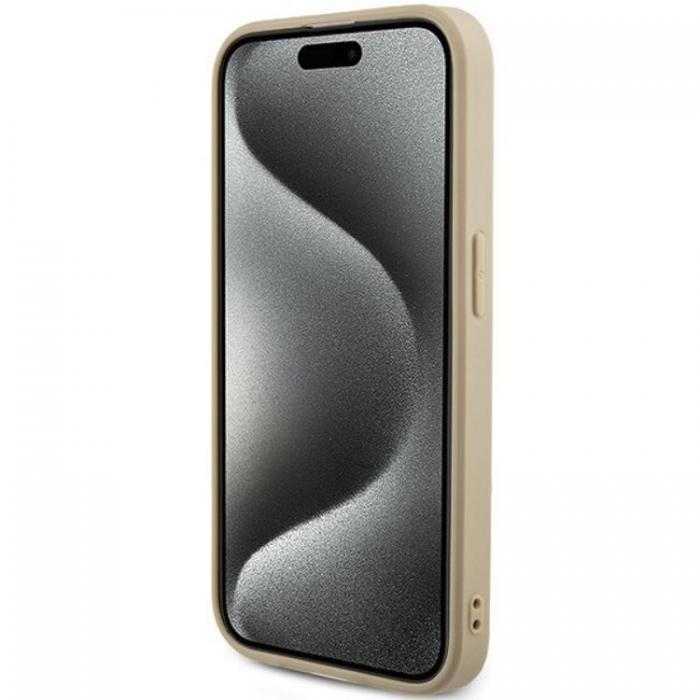 Guess - Guess iPhone 15 Pro Max Mobilskal Saffiano Iridescent Script - Guld