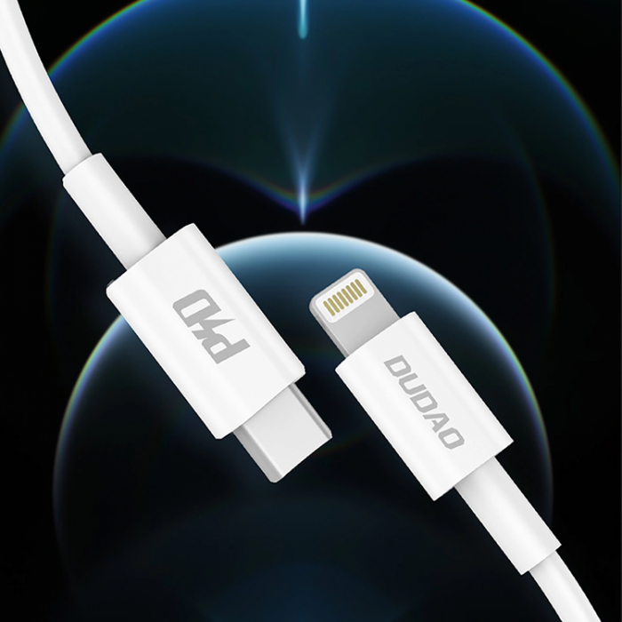 Dudao - Dudao L6X USB-C - Lightning PD 20W 1m Kabel - Vit