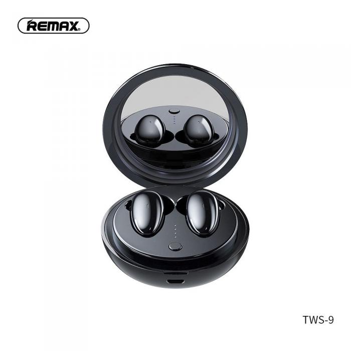 Remax - REMAX Trdls Stereo Hrlurar TWS-9 med dockningsstation - Svart