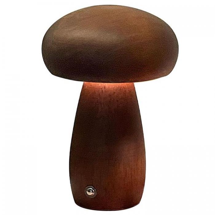 A-One Brand - Bordslampa Vid Sngen Mushroom Art Deco MTWTHN - Brun