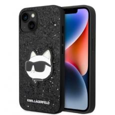 KARL LAGERFELD - Karl Lagerfeld iPhone 14 Plus Skal Glitter Choupette Patch - Svart