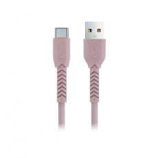 Maxlife - Maxlife USB-C till USB-A kabel 1m 3A MXUC-04 - Rosa