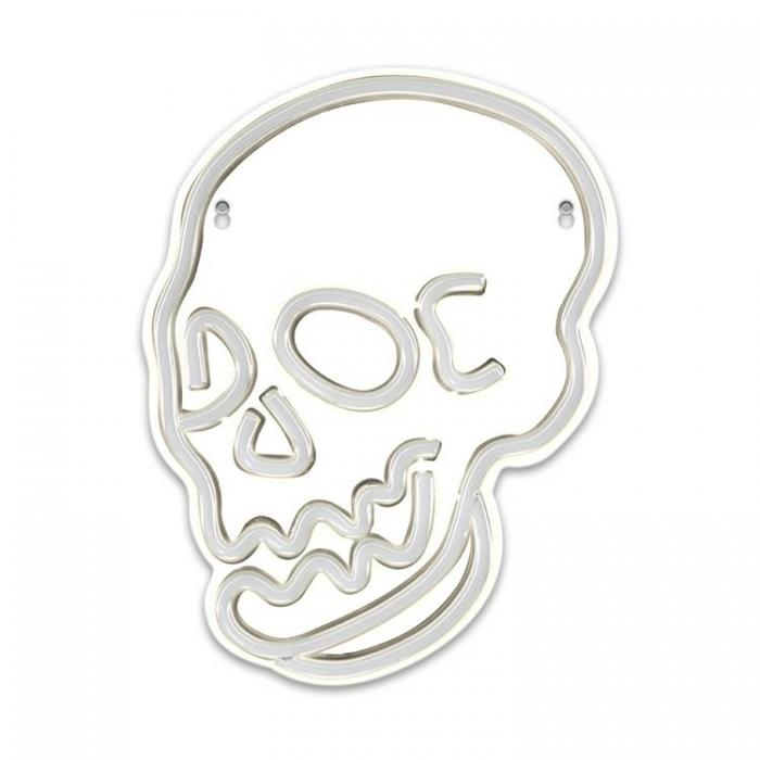 Forever Light - Forever Light Neon LED PLEXI SKULL FPNE07 - Vit