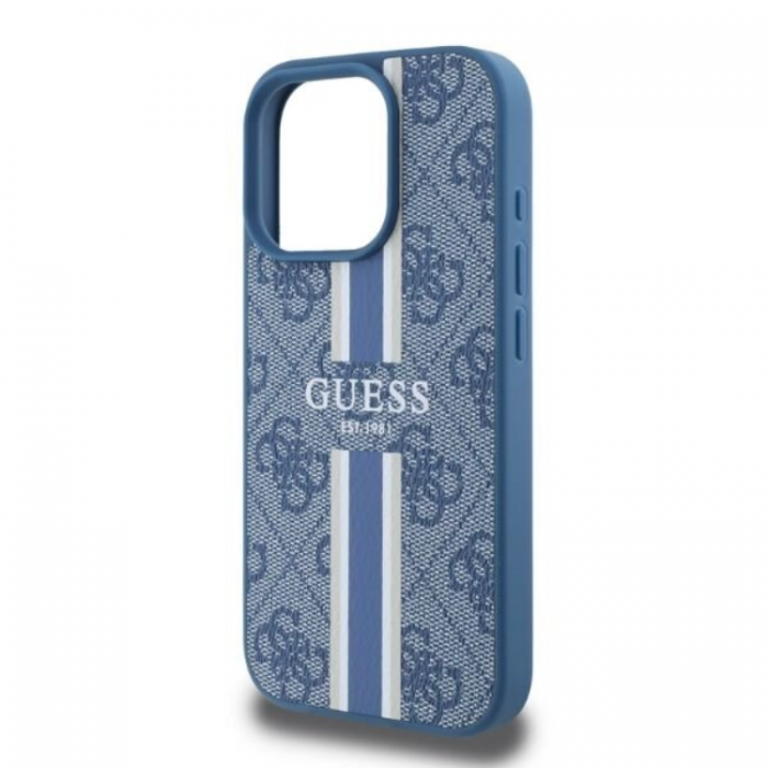 Guess - Guess iPhone 16 Pro Max Mobilskal Magsafe 4G Printed Stripes