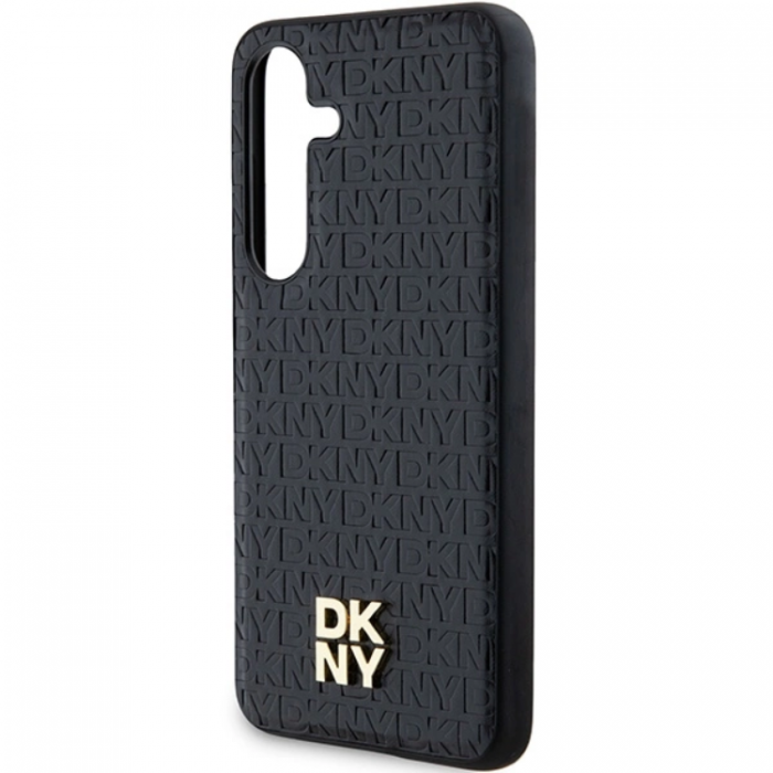 DKNY - DKNY Galaxy S24 Plus Mobilskal Magsafe Lder Pattern Metal Logo