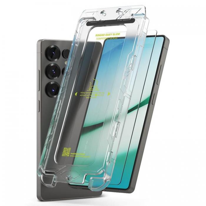 Ringke - [2-Pack] Galaxy S25 Ultra Hrdat Glas Skrmskydd Easy Slide